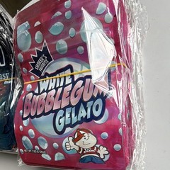200 Pcs – 3.5g Hi-Chew White Bubblegum Gelato Holographic Mylar Bags Sealable