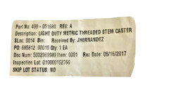 Colson Threaded Light Duty Caster Wheels 4″ D x 2″ W Lot of 4 NEW (10417)