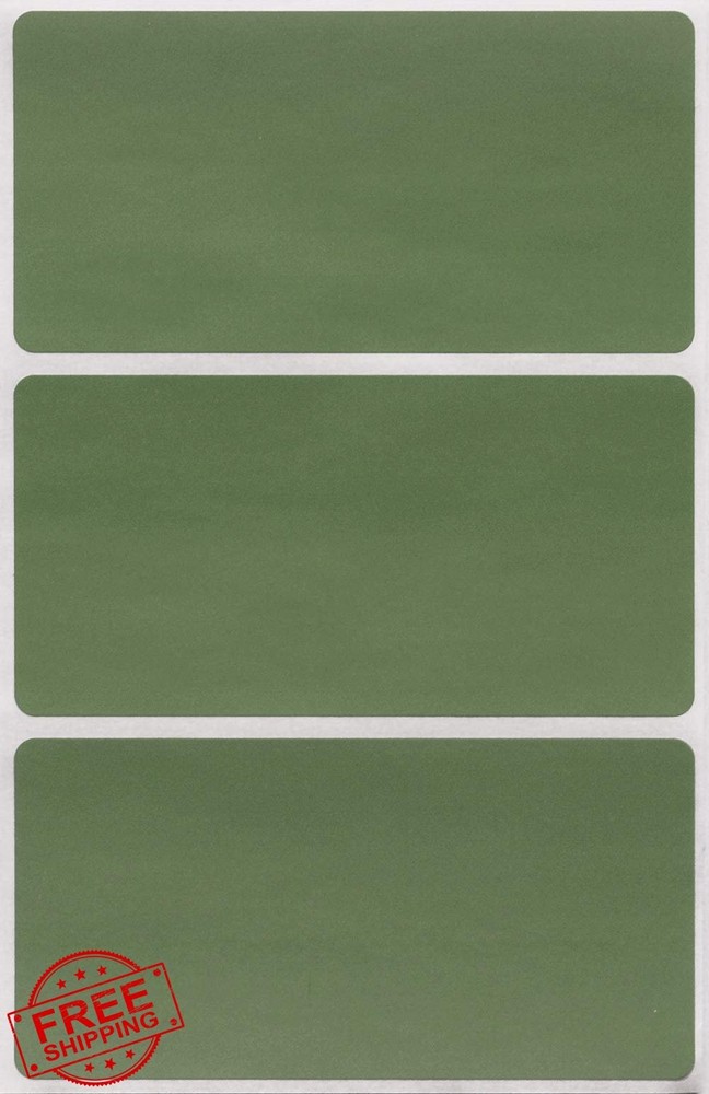 Royal Green Olive Green 45pk 4×2″ Labels