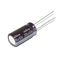 10PCS 63V220UF Radial Aluminum Electrolytic Capacitors 220mfd 63V 10x20mm