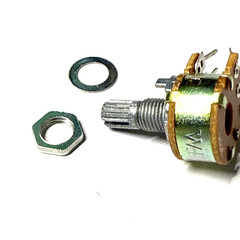 Potentiometer 50 + 50 kOhm linear 0.5W Pot 5% shaft OD 6mm OD 0.25 inch WL
