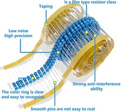 10 PCS 1/4w(0.25 watt) 1% metal film resistors Over200 Various Value YOU CHOOSE