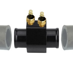 38MM 1.5 INCH 2-HOLE RADIATOR HOSE ADAPTER DUAL ELECTRIC FAN 1/8 NPT TEMP SWITCH