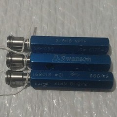 Swanson Thread Gage Set 3/8-18 NPTF SK-1095 ID#617640 Lot of 3