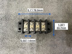 UL Marine Terminal Block 2/3/4/6/10 Gang Stainless Screw 600V 30A 22-10AWG 14mm