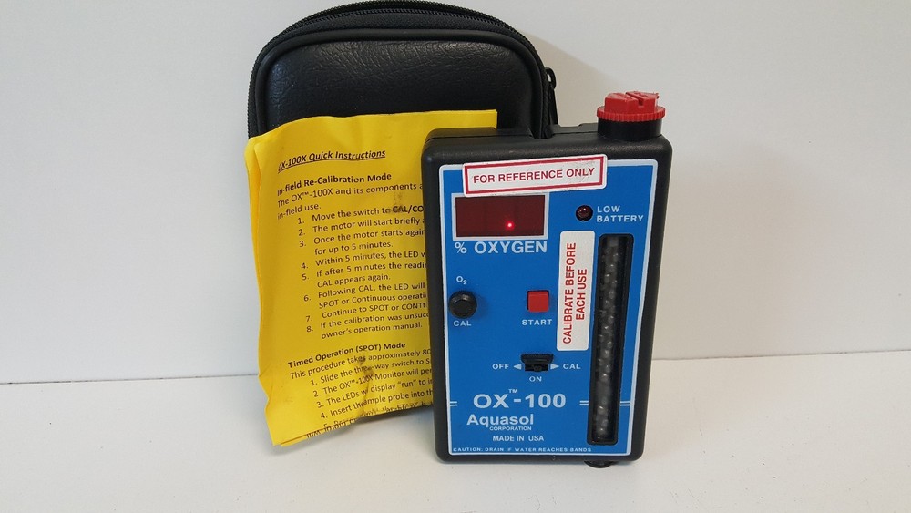 GUARANTEED AQUASOL OXYGEN MONITOR PRO OX-100 NEEDS TO BE RE-CALIBRATED