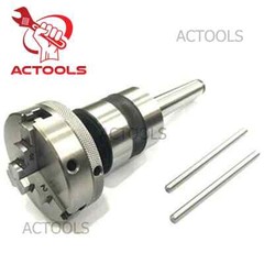 Revolving Centre MT3 shank with 50mm 3 Jaw Chuck mounting for Lathe’s Tailstock