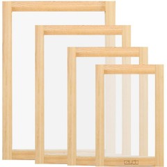 4 PCS Screen Printing Frames 110 Mesh 9×5.1 10.6×6.7 12.2×8.2 14×10 Inch