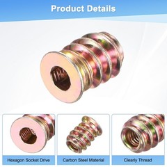 M METERXITY 20pc M4x12mm Threaded Inserts Gold