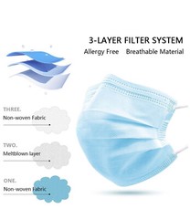100/50 PCS Black/Blu Face Mask Mouth & Nose Protector Respirator Masks US Seller