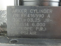 Parker 3.25 JB2ANUS14 Pneumatic Air Cylinder 3.25″ Bore 6″ Stroke Flanged *READ*