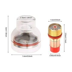 Gold, White, Clear Welding Gun Filter Mesh Kit for WP-17/18/26 Argon Arc TIG
