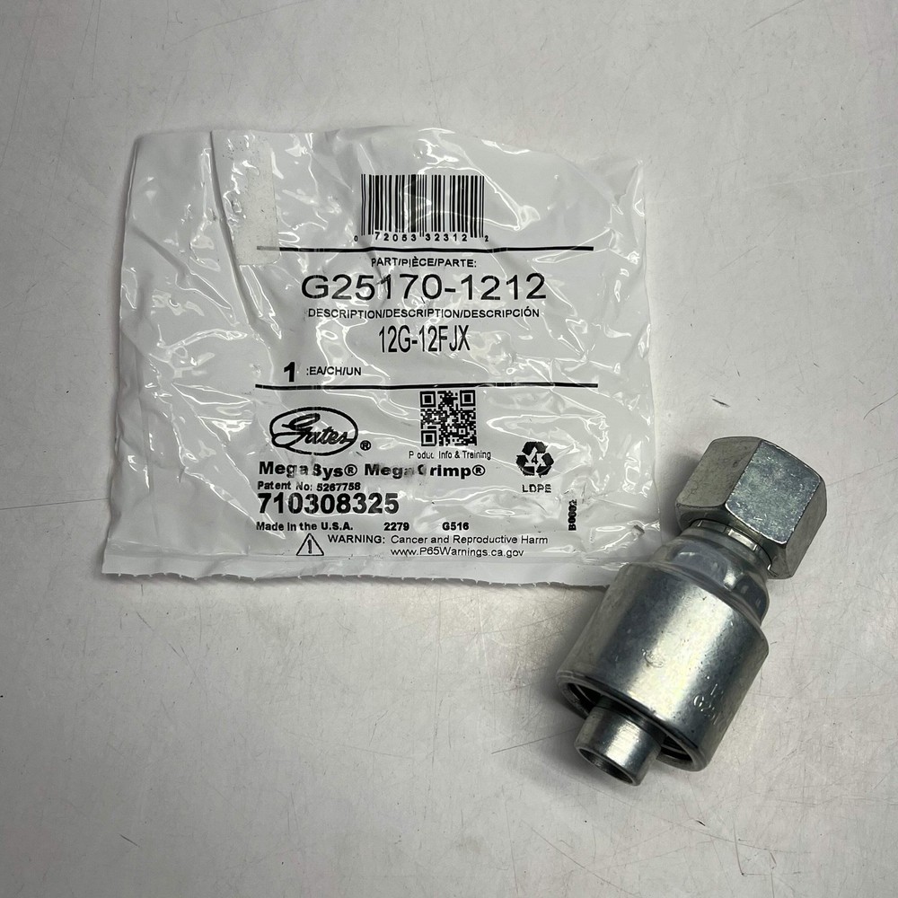 GATES Leak-Proof Female Jic 37° Flare Swivel Coupling 3/4″ x 3.74″ G25170-1212