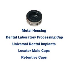 US 4PCS Metal Housing Laboratory Processing Male Cap Univeral Implant Locat0r