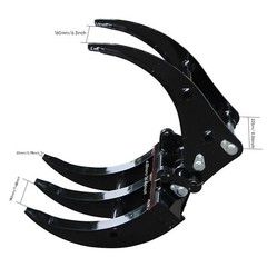 Mini Excavator Grapple Attachment – Heavy Duty Log & Brush Grabber for 0.8-1.5 T
