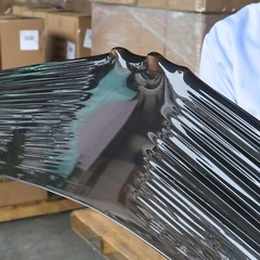 80 GAUGE – 4 Rolls Black Shrink Wrap Stretch Film 18″ X 1000′ Total 4000 FT