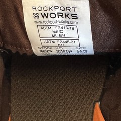 Rockport Works Sailing Club Steel Toe Leather Work Shoes Met Guard Men’s 6.5M