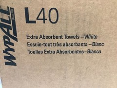 Kimberly Clark 05796 WYPALL L40 Extra Absorbent Towels, White, 200ct Case