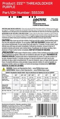 Loctite 222 Threadlocker for Automotive: High-Temperature, Low-Strength,