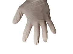 100 count Stretch White Vinyl Exam Gloves 4.7mil thick – Medium