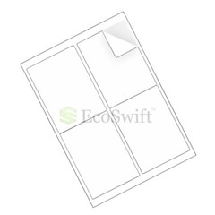 4-40,000 LOT 4 x 5 “EcoSwift” Laser Address Shipping Adhesive Labels 4 per sheet