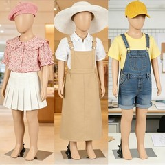Detachable Kids Mannequin 360° Head Child Dress Form for Clothing Shop Nude