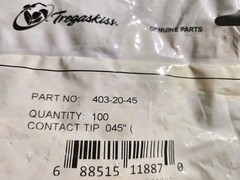LOT of 100 Tregaskiss 403-20-45 Contact Tip .045″/1.2 mm