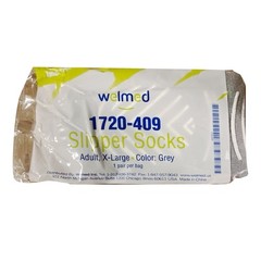 Welmed Welmed Slipper Socks, Extra Large, Gray, Single Tread (48/CS)