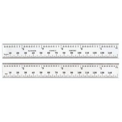 Compact 6-Inch Steel Rule for Accurate Measurements in Inches and Millimeters
