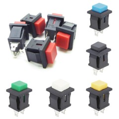 100 x Push Button Switch Momentary Square NO Power OFF – ON 2 Pins Snap-in PCB