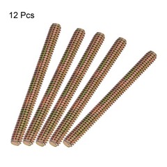 12PACK Color Zinc Fully All Threaded Rod 1/4″-20 3″ Length