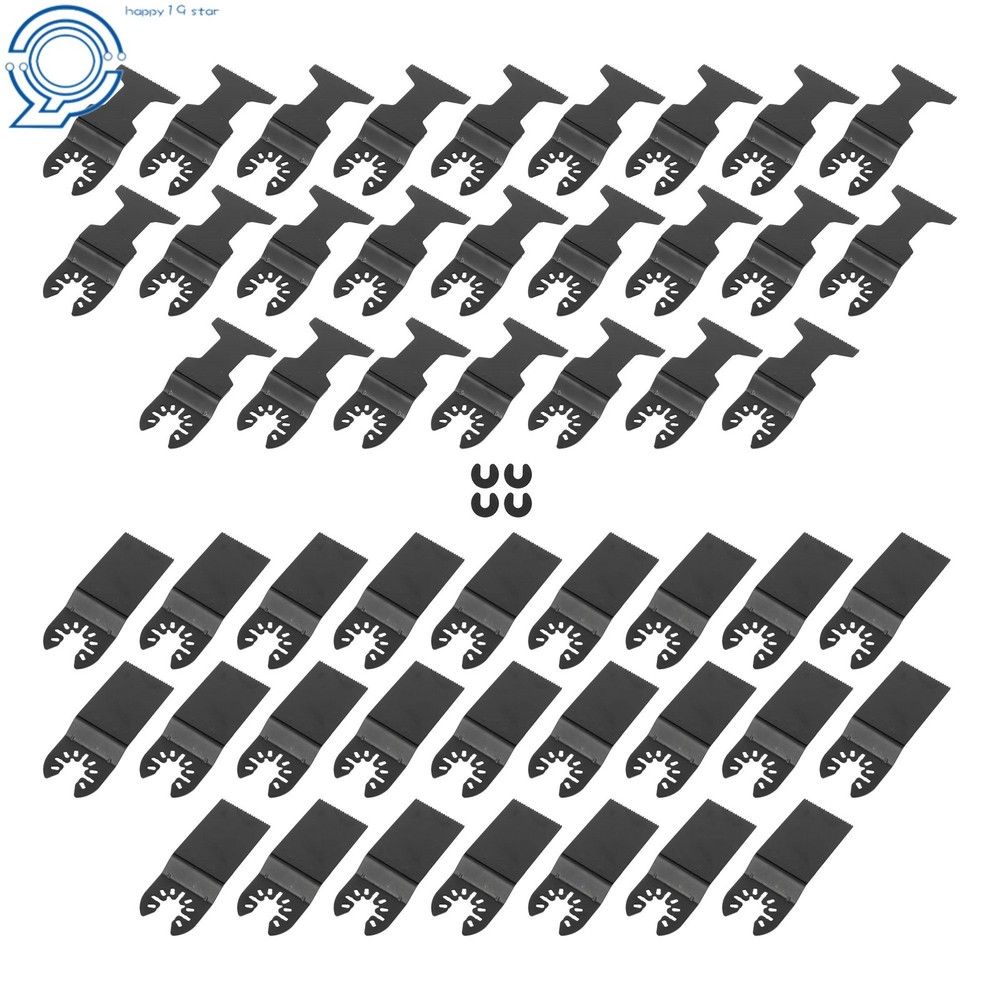 50-Piece Universal Oscillating Saw Blades 34mm & 44mm Multi Tool Blades Kit