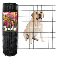 Black PVC Coated Welded Wire Fence 24 Inch x 50 Foot, 2 Inch x 3 Inch 16GA, G…