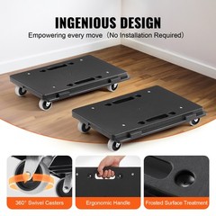VEVOR 2PCS Platform Dolly Interlocking Edge Furniture Mover 500lbs Capacity Each