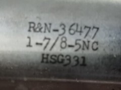 R&N- 36477 , NOS 1-7/8″ 5 Tpi NC, Right Handed Tap , Taper , HSG331, 7.5″ Long
