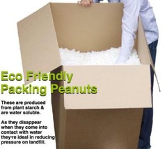 1 Cubic Foot of Eco Friendly Biodegradable Packing Peanuts / Popcorn