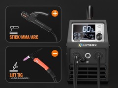 HITBOX 4 IN 1 Gasless MIG Welder Stick LIFT TIG Welding Machine &10ft Spool Gun