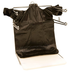 1000 Bags 1/6 Black (21 x 6.5 x 11.5) T-Shirt Plastic Grocery Shopping Bag NEW