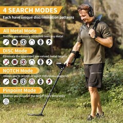 Upgraded Metal Detector for Adults Professional – High Accuracy Gold Finder with
