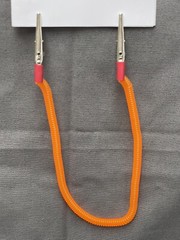 3 Pcs Dental Patient Bib Clip Napkin Holder Flexible Coil White Orange&Green 16”