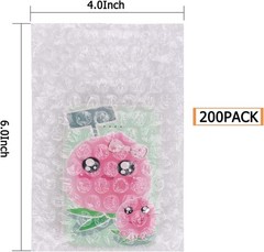 200Pack Bubble Out Bags Pouches 4″x 6″ Bubble Pouches Cushioning Packaging Ba…