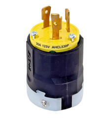 Eaton AHCL530P Industrial Locking Plug NEMA L5-30P 30A 120V 2-Pole 3-Wire