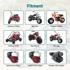 High-Performance Carburetor with Air Filter for Predator 212cc Go Karts – Red