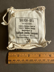 VINGTAGE CULLIGAN ZEOLITE CO. CLOTHH DESICCANT SILICA-GEL BAG ADVERTISING