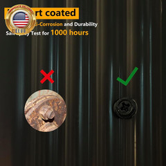 #8 X 1/2″ Gutter Screws Hex Head Self-Tapping Screws Black Ruspert Finish, 100 P