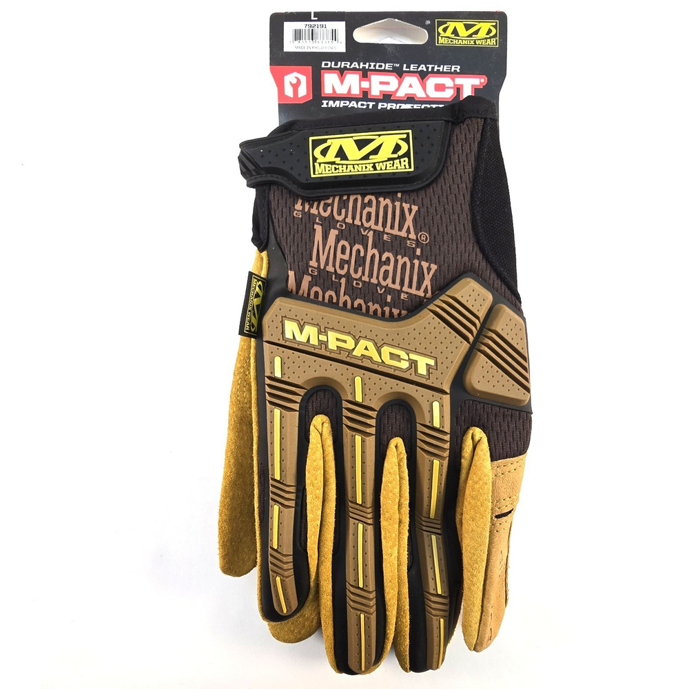 Mechanix Wear M-Pact Leather Gloves Shock Absorbing, Machine Washable Size M