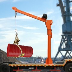 1100LBS Truck-Mounted Crane Hoist with 12V Electric Winch Pickup Truck Jib Crane