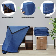 12 PCS Moving Blankets 80″ x 72″ (35lb/dz) Quilted Shipping Furniture Pads