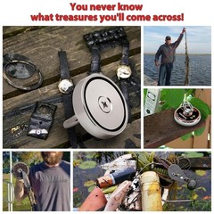 FINDMAG 1000 LBS Pulling Force Magnet Fishing Kit Fishing Magnets with Rope, Pre