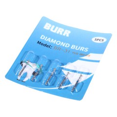 50PCS Dental Diamond Burs High Speed Handpiece Friction Grip 1.6mm Burr